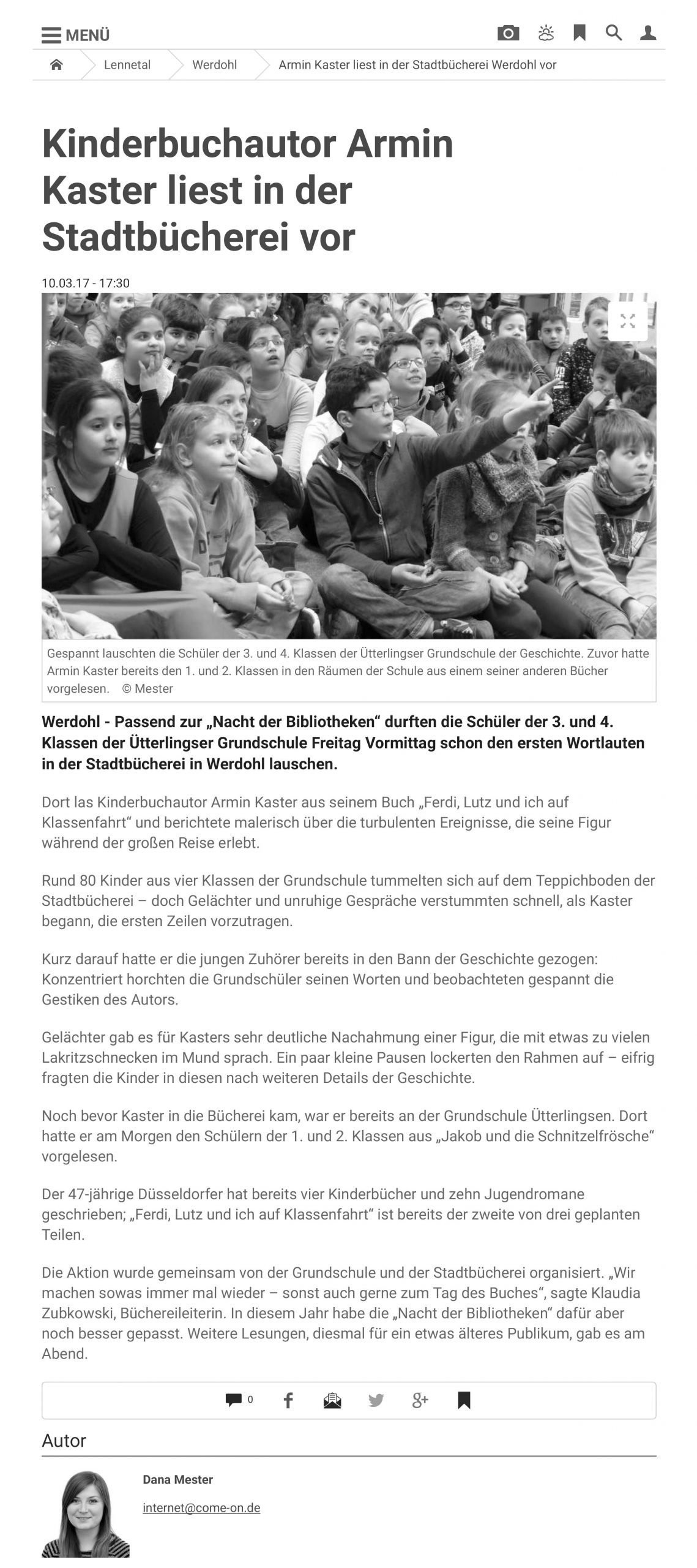 8. 10.03.17 Armin Kaster liest in der Stadtbücherei Werdohl vor _ Werdohl